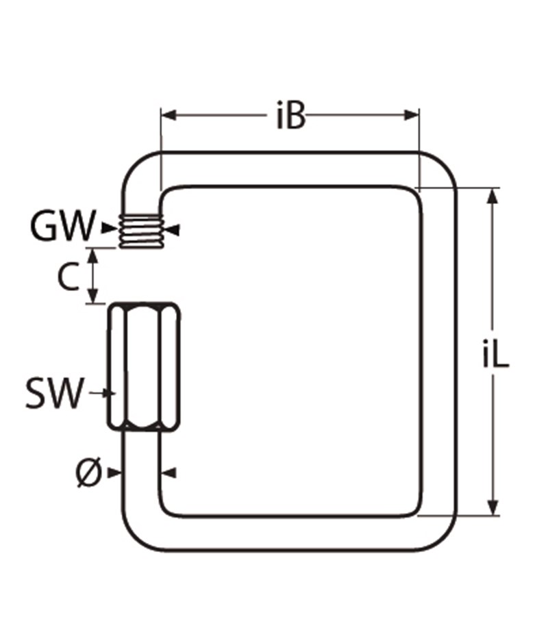 Schraubverbinder Quadratisch A4 AISI 316 - Edelstahl Verbinder 4-10mm